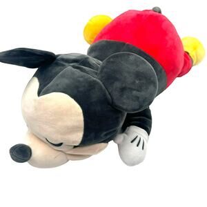DISNEY Store Sleeping Mickey Mouse 24" Jumbo Plush Stuffed Animal Nursery Cuddle